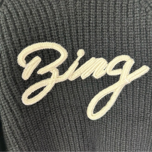 NWOT ANINE BING Bing Kendrick Black Sweater SZ XS - Picture 4 of 7